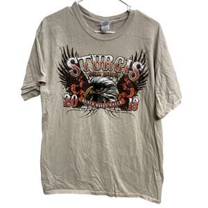 Sturgis Motorcycle Rally 2013 Eagle Graphic Biker T‎ Shirt Black Hills Rally L